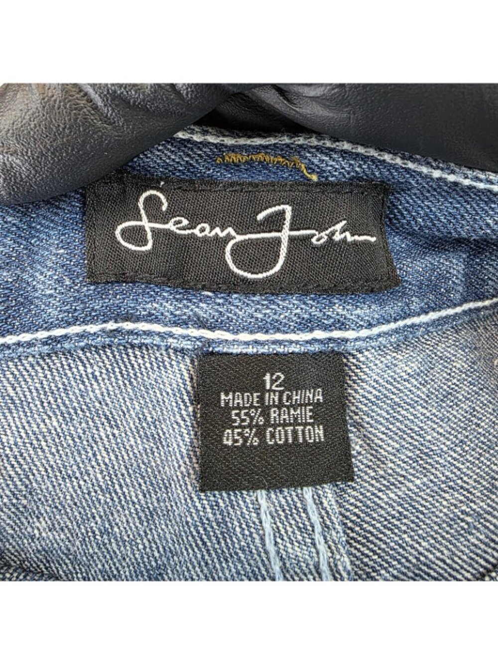 Sean John Jeans Boys Size 12 Blue Denim Carpenter Wide Leg Baggy Fit Y2K - Picture 4 of 12